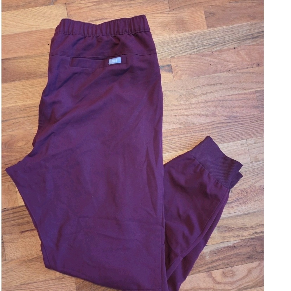 Figs Jogger Scrub Pants Burgundy Large Technical Collection